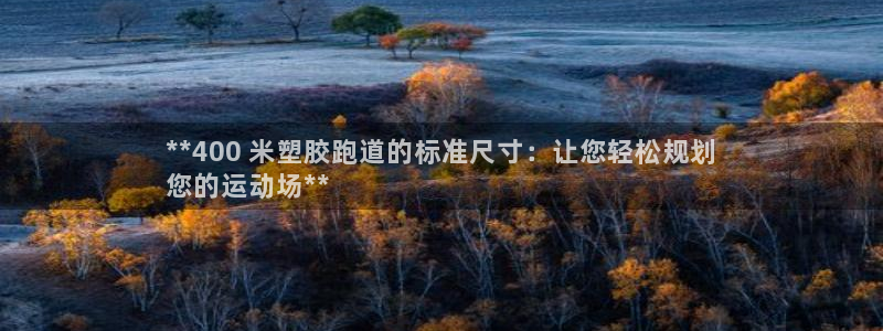 红足一1世666814最新结果：**400 米塑胶跑道的标准尺寸：让您轻松规划
您的运动场**