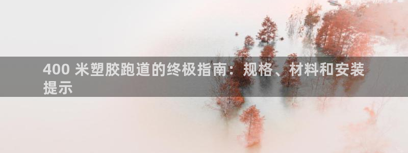 红足一丰：400 米塑胶跑道的终极指南：规格、材料和安装
提示