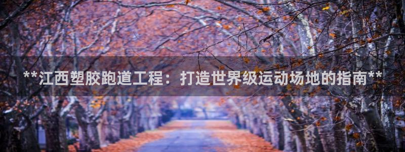 红足一1世手机皇冠：**江西塑胶跑道工程：打造世界级运动场地的指南**