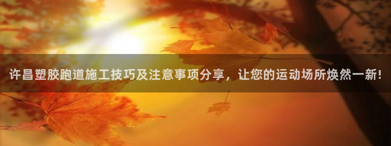 红足一一世：许昌塑胶跑道施工技巧及注意事项分享，让您的运动场所焕然一新!